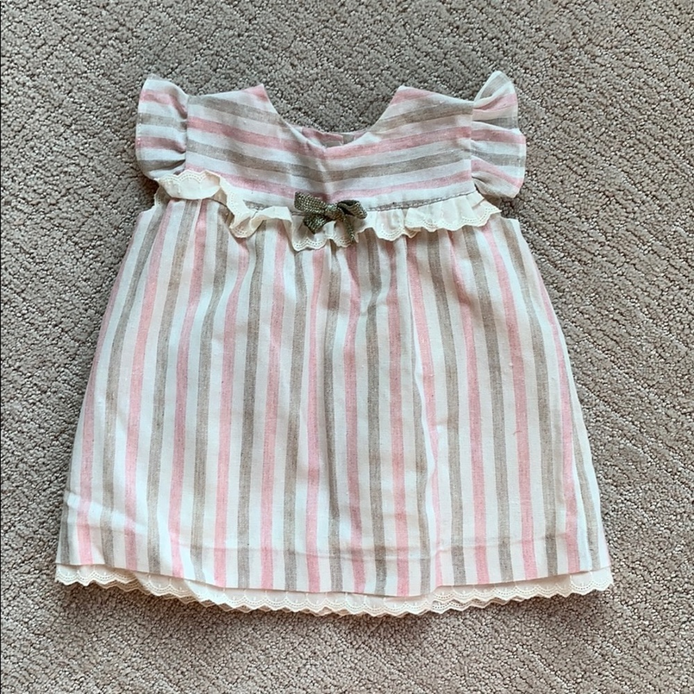 Martina Charlotte Striped Linen Dress NWT